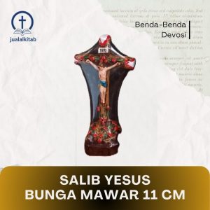 Salib Yesus 11 cm Bunga Mawar